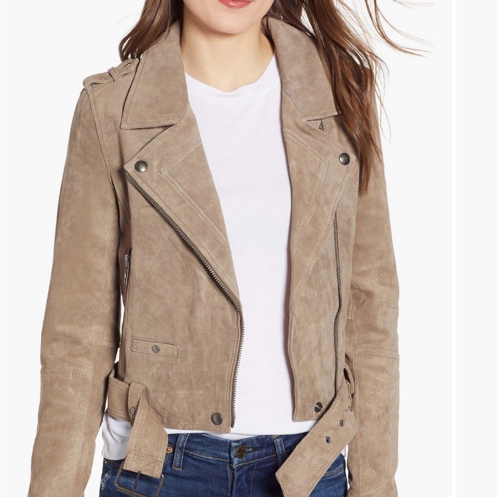 BLANKNYC suede moto jacket size L